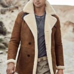 Camel Brown Leather Coat