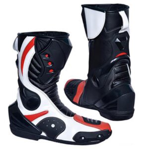 Black Leather New Motorcycle Boots