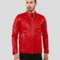 DECLAN RED RACER LEATHER JACKET