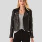 EZRA BLACK STUDDED LEATHER JACKET