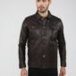 LEGEND BROWN RACER LEATHER JACKET