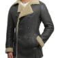 Grey Shearling Fur Coat