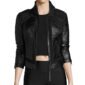 Women Stylish PU Bomber Jacket