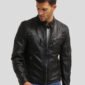 JOSE BLACK LEATHER RACER JACKET