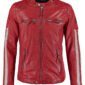 HANK RED QUILTED LEATHER JACKET