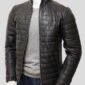 JAIR BLACK QUILTED LEATHER JACKET